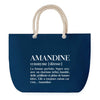 Sac de plage Bleu anse corde Amandine Définition Femme