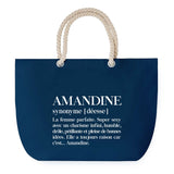 Sac de plage Bleu anse corde Amandine Définition Femme