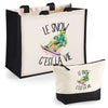 Cabas homme ou femme sac plage ou shopping tote bag pochette trousse Idée cadeau original pour anniversaire Noël travail départ retraite collègue famille fete des mères fetes des pères papa maman mamie papi