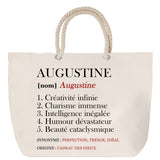 Sac Fête des Mères Mamie Famille Idée Cadeau anniversaire Noël Travail Boulot Métier Départ Retraite Collègue Femme cabas shopping plage