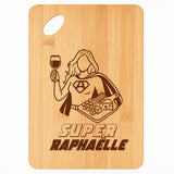 Planche bambou gravée personnalisée femme idée cadeau Fête des Mères apéro 30×20 prénom cuisine plateau fromage anniversaire noel maman mamie