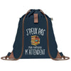 sac a dos bleu coton recycle avec pochette idee cadeau originale pour collegue ami prof ou membre de la famille cadeau mixte noel anniversaire secret santa ou depart au travail sac leger pratique et ecologique design breton moderne