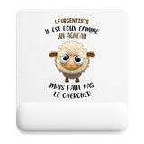 Tapis de souris ergonomique avec repose-poignet, accessoire bureau pour femme et homme, fête des pères, cadeau pas cher, idée cadeau fête des mères, secret santa, départ à la retraite, télétravail et gaming