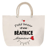 Sac Fête des Mères Mamie Famille Idée Cadeau anniversaire Noël Travail Boulot Métier Départ Retraite Collègue Femme cabas shopping plage