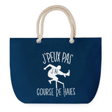 Sac de plage Bleu anse corde J'peux Pas Course de Haies