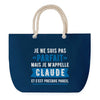 Sac de plage Bleu anse corde Claude Parfait