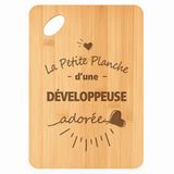 Planche bambou gravée personnalisée femme idée cadeau Fête des Mères apéro 30×20 prénom cuisine plateau fromage anniversaire noel maman mamie
