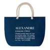 Sac de plage Bleu anse corde Alexandre Définition Homme