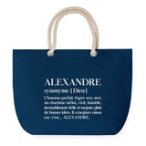 Sac de plage Bleu anse corde Alexandre Définition Homme