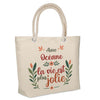 Sac Fête des Mères Mamie Famille Idée Cadeau anniversaire Noël Travail Boulot Métier Départ Retraite Collègue Femme cabas shopping plage