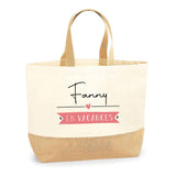 Sac Jute Fête des Mères Fêtes des Pères Mamie Papi Famille Idée Cadeau anniversaire Noël Travail Boulot Métier Départ Retraite Collègue Femme Homme