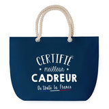 Sac de plage Bleu anse corde Certifié meilleur Cadreur