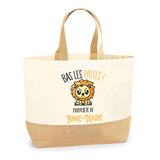 Sac Jute Fête des Mères Fêtes des Pères Mamie Papi Famille Idée Cadeau anniversaire Noël Travail Boulot Métier Départ Retraite Collègue Femme Homme