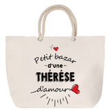 Sac Fête des Mères Mamie Famille Idée Cadeau anniversaire Noël Travail Boulot Métier Départ Retraite Collègue Femme cabas shopping plage