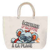 Sac Fête des Mères Mamie Famille Idée Cadeau anniversaire Noël Travail Boulot Métier Départ Retraite Collègue Femme cabas shopping plage