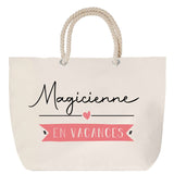 Sac Fête des Mères Mamie Famille Idée Cadeau anniversaire Noël Travail Boulot Métier Départ Retraite Collègue Femme cabas shopping plage