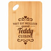 Planche bambou gravée personnalisée homme idée cadeau Fête des Pères apéro 30×20 prénom cuisine plateau fromage anniversaire noel papa papi 