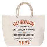 Sac Fête des Mères Mamie Famille Idée Cadeau anniversaire Noël Travail Boulot Métier Départ Retraite Collègue Femme cabas shopping plage