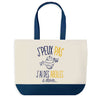 Sac de shopping bleu J'peux pas Abeilles Apiculture