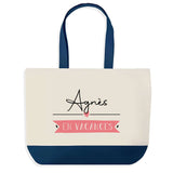Sac de shopping bleu Agnès en Vacances