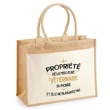 Sac Fête des Mères Mamie Famille Idée Cadeau anniversaire Noël Travail Boulot Métier Départ Retraite Collègue Femme cabas shopping plage