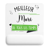 Tapis de souris ergonomique avec repose-poignet, accessoire bureau pour femme et homme, fête des pères, cadeau pas cher, idée cadeau fête des mères, secret santa, départ à la retraite, télétravail et gaming