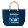Sac de plage Bleu anse corde David Parfait