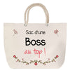 Sac Fête des Mères Mamie Famille Idée Cadeau anniversaire Noël Travail Boulot Métier Départ Retraite Collègue Femme cabas shopping plage