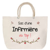 Sac Fête des Mères Mamie Famille Idée Cadeau anniversaire Noël Travail Boulot Métier Départ Retraite Collègue Femme cabas shopping plage