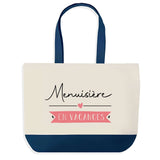 Sac de shopping bleu Menuisière en Vacances