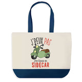 Sac de shopping bleu J'peux pas Sidecar