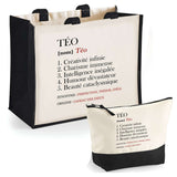 Cabas homme sac plage ou shopping tote bag pochette trousse Idée cadeau original pour anniversaire Noël travail départ retraite collègue famille fetes des pères papa papi