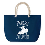 Sac de plage Bleu anse corde J'peux Pas Javelot