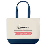 Sac de shopping bleu Laura en Vacances