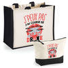Cabas homme ou femme sac plage ou shopping tote bag pochette trousse Idée cadeau original pour anniversaire Noël travail départ retraite collègue famille fete des mères fetes des pères papa maman mamie papi