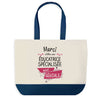 Sac de shopping bleu Merci Éducatrice Spécialisée Géniale