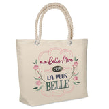 Sac Fête des Mères Mamie Famille Idée Cadeau anniversaire Noël Travail Boulot Métier Départ Retraite Collègue Femme cabas shopping plage