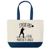 Sac de shopping bleu J'peux pas Lancer Du Marteau