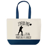Sac de shopping bleu J'peux pas Lancer Du Marteau