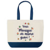 Sac Fête des Mères Mamie Famille Idée Cadeau anniversaire Noël Travail Boulot Métier Départ Retraite Collègue Femme cabas shopping plage