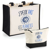 Cabas homme ou femme sac plage ou shopping tote bag pochette trousse Idée cadeau original pour anniversaire Noël travail départ retraite collègue famille fete des mères fetes des pères papa maman mamie papi