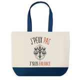 Sac de shopping bleu J'peux pas Signe Balance