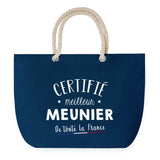 Sac de plage Bleu anse corde Certifié meilleur Meunier