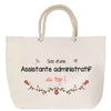 Sac Fête des Mères Mamie Famille Idée Cadeau anniversaire Noël Travail Boulot Métier Départ Retraite Collègue Femme cabas shopping plage