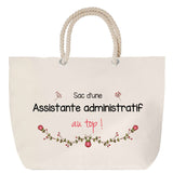 Sac Fête des Mères Mamie Famille Idée Cadeau anniversaire Noël Travail Boulot Métier Départ Retraite Collègue Femme cabas shopping plage