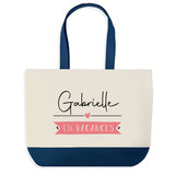 Sac de shopping bleu Gabrielle en Vacances