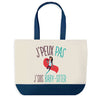 Sac de shopping bleu J'peux pas Baby Sitter