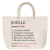 Sac Fête des Mères Mamie Famille Idée Cadeau anniversaire Noël Travail Boulot Métier Départ Retraite Collègue Femme cabas shopping plage
