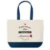 Sac de shopping bleu Bazar d'un Instituteur d'amour