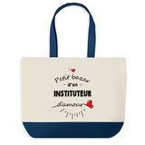 Sac de shopping bleu Bazar d'un Instituteur d'amour